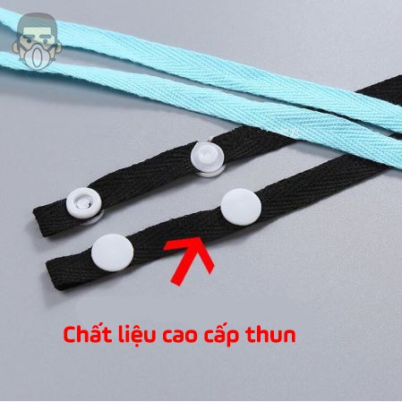 Dây đeo khẩu trang Hàn quốc màu đơn vải thun đơn giản cho người lớn và trẻ em dùng được