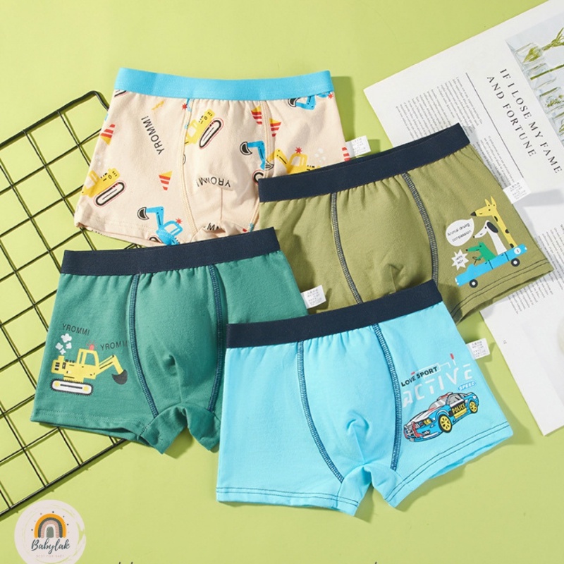 Quần chip bé trai set 4 quần lót trẻ em cao cấp - Mẫu 2
