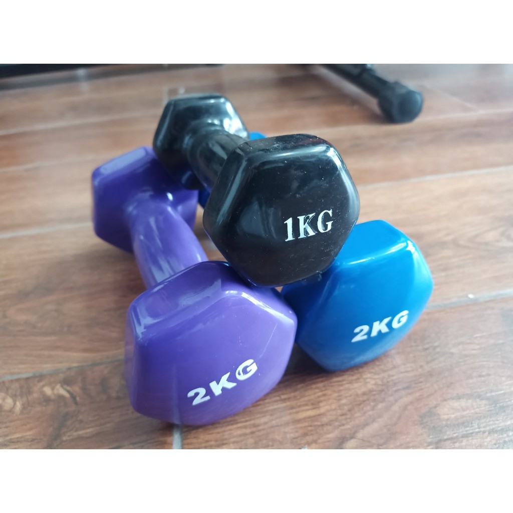 Tạ tay bọc cao su cao cấp loại 1kg và 2kg