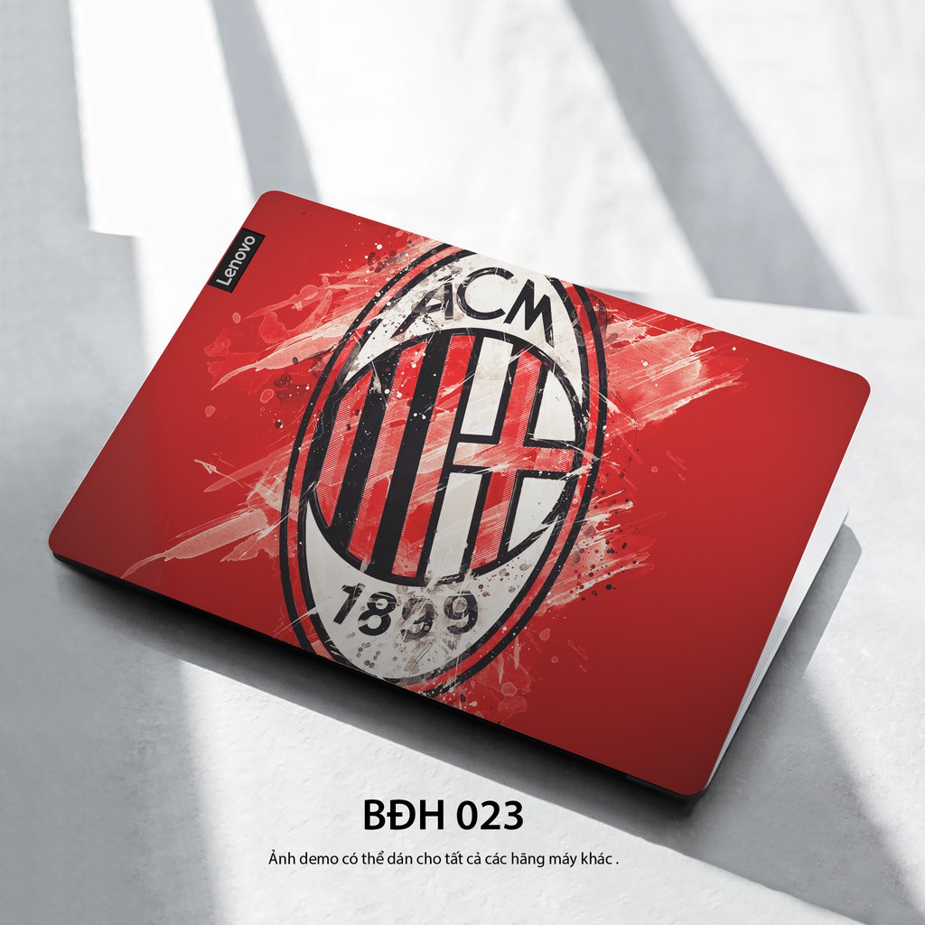 Bộ skin dán laptop mẫu Logo AC MILAN / Có mẫu decal dán cho tất cả các hãng máy tính