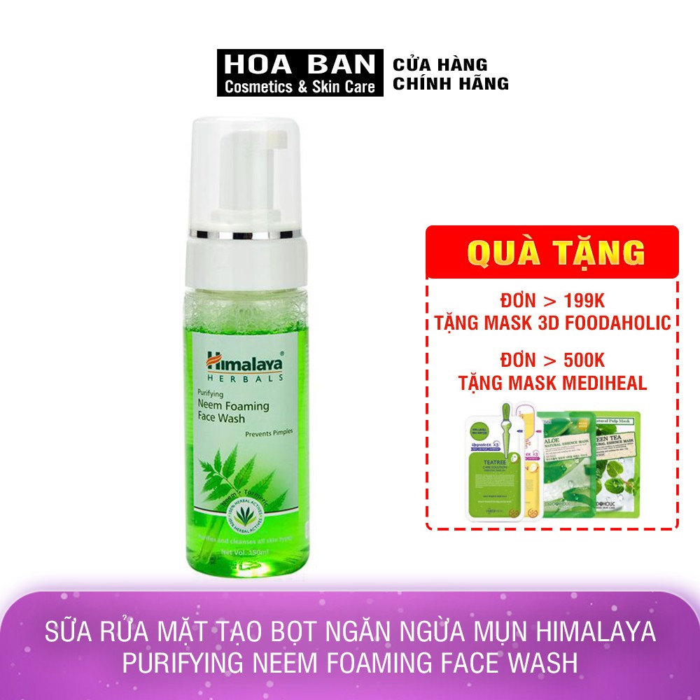 Sữa rửa mặt tạo bọt ngăn ngừa mụn Himalaya Purifying Neem Foaming Face Wash 150ml