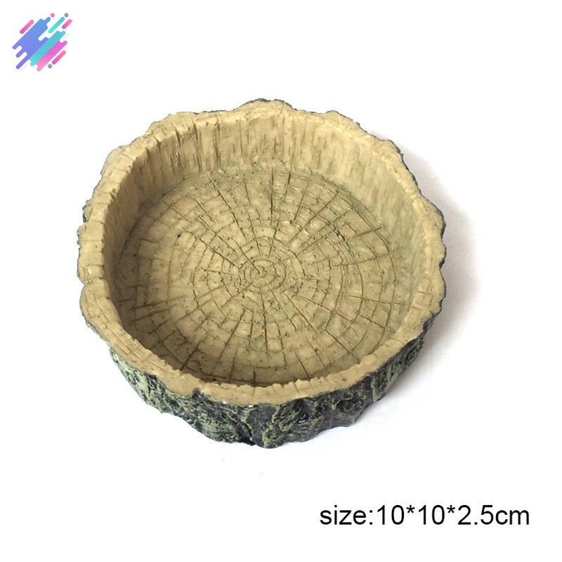 Tô đựng thức ăn/ nước bằng nhựa resin không độc hại tiện dụng cho loài bò sát/ rùa