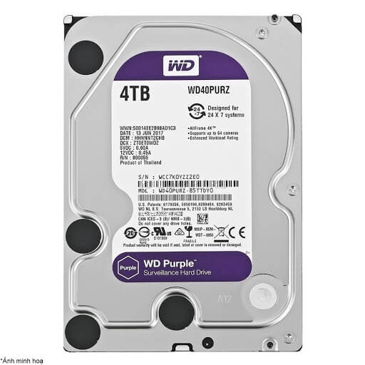 Ổ đĩa cứng HDD Western Purple 6TB 3.5 inch 500G. 1TB, 2TB , 3TB , 4TB, 6TB, 8TB hàng chính hãng SPC bảo hành 3 năm