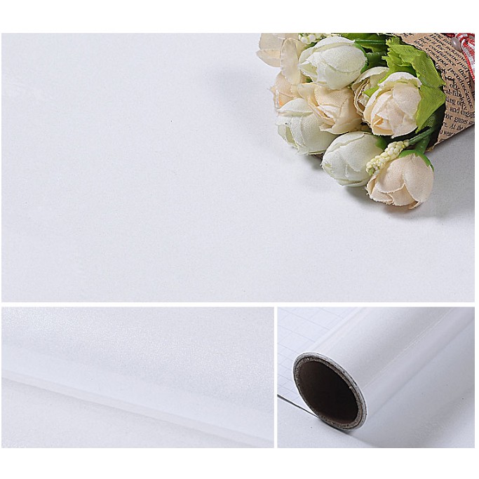 1m dán bóng khổ 60cm keo sẵn MÀU TRẮNG
