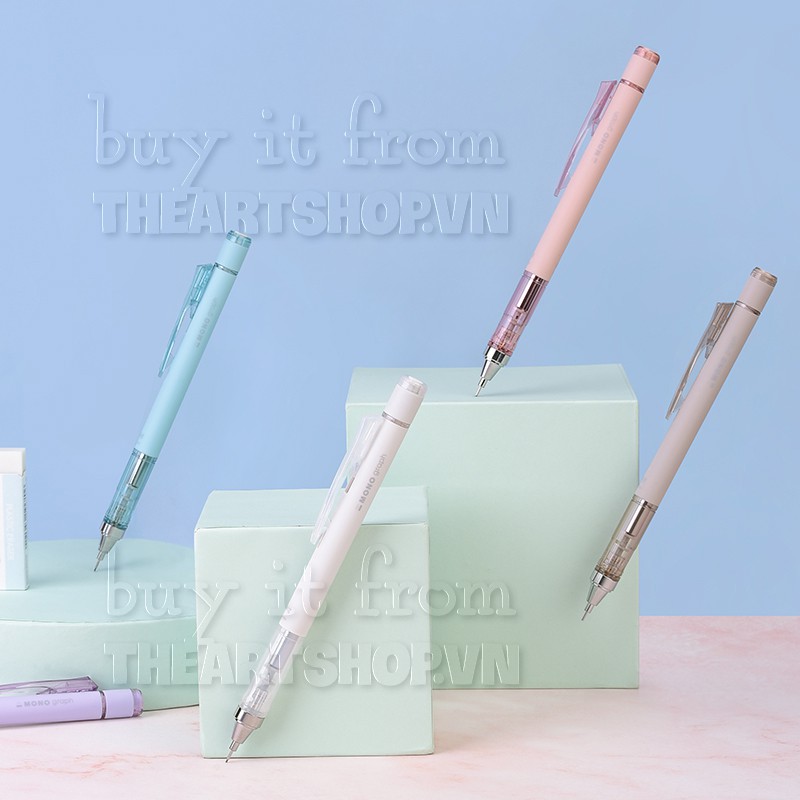 Bút chì cơ khí lắc đẩy ngòi TOMBOW Mono Graph cao cấp Nhật Bản *PASTEL COLOR* THEARTSHOP