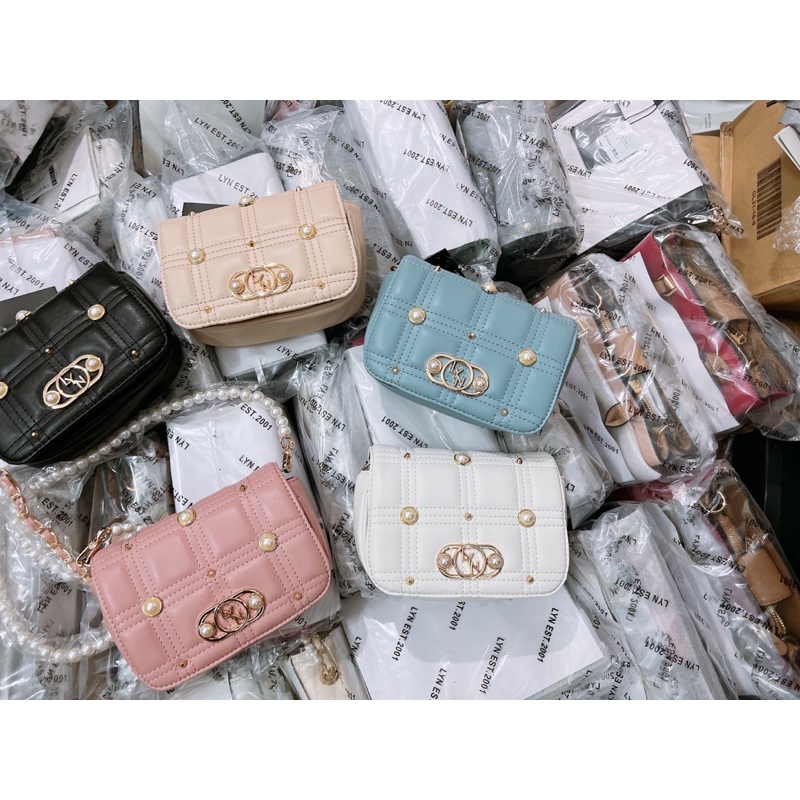 Túi Lyn gretel crossbody mini hạt ngọc