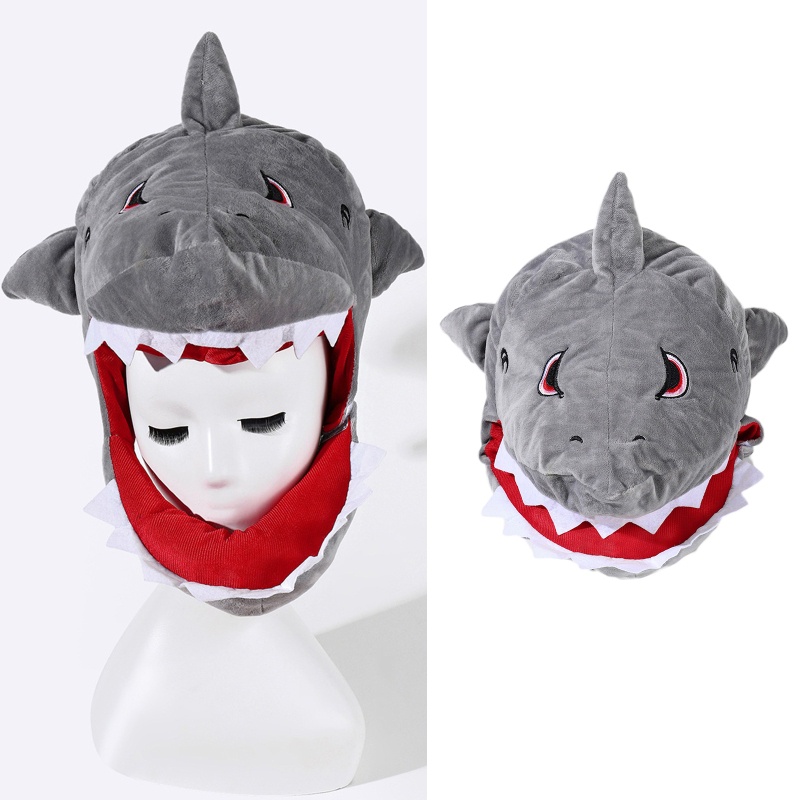 Oneri Mũ Trùm Đầu Hình Cá Mập Màu Xám Mới Lạ Chống Gió Dành Cho Chụp Hình Đường Phố