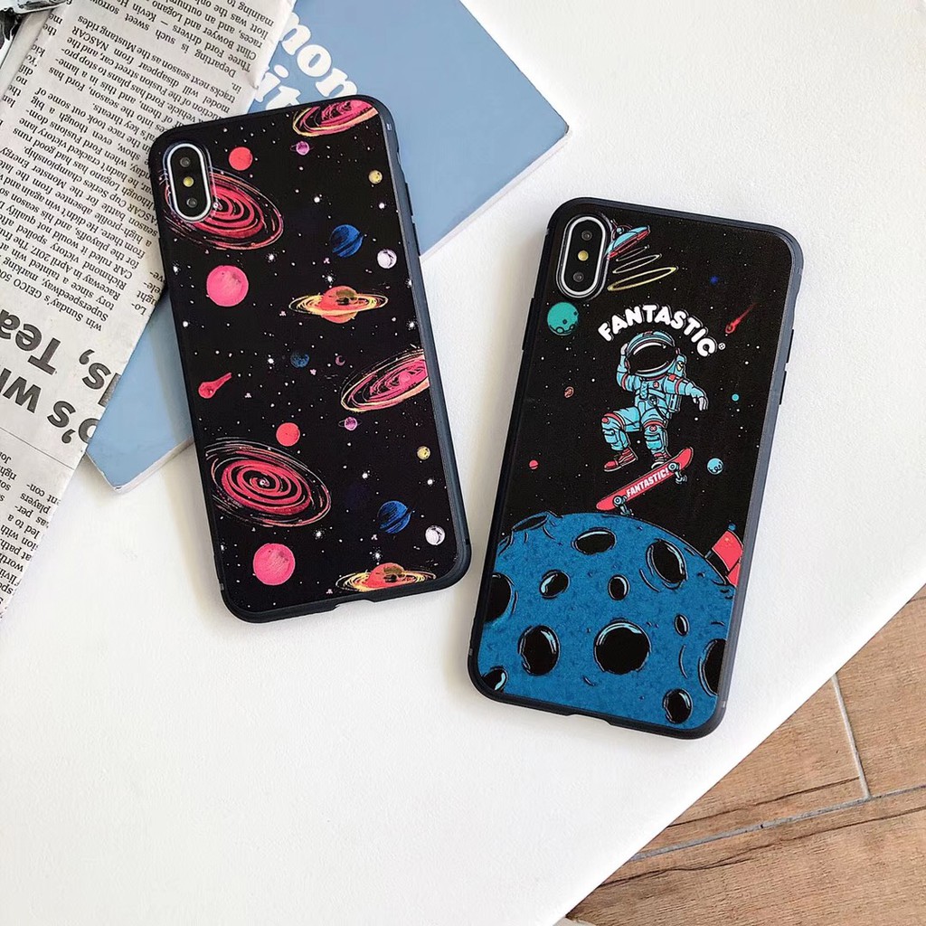 Ốp lưng TPU mềm hình vụ trụ cho IPhone X XR XS max 6s 7 8Plus | BigBuy360 - bigbuy360.vn