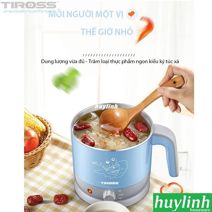 [Mã ELHAMS5 giảm 6% đơn 300K] Ấm đun nấu đa năng Tiross TS1366 - 1.2 lít