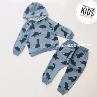 Bộ nỉ Hm xuất khủng long blue cho bé trai