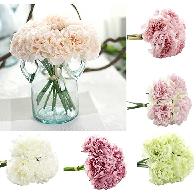 Bó hoa mẫu đơn giả 5 bông dành cho trang trí tiệc
