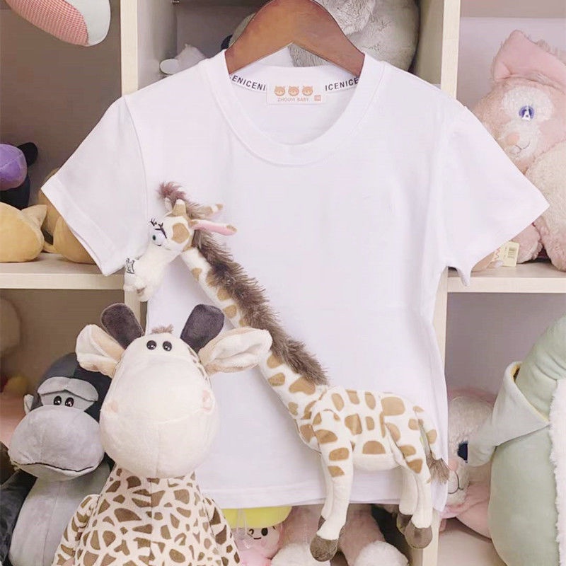 Áo Thun Cotton Ngắn Tay Họa Tiết Khủng Long Ba Chiều Thời Trang Mùa Hè Cho Trẻ Em