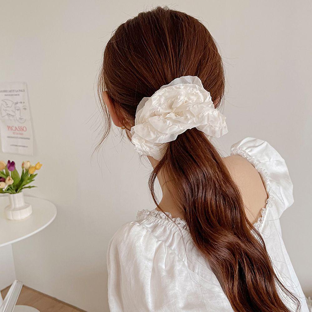 Dây Cột Tóc Phồng Phong Cách Pháp Ngọt Ngào Thanh Lịch