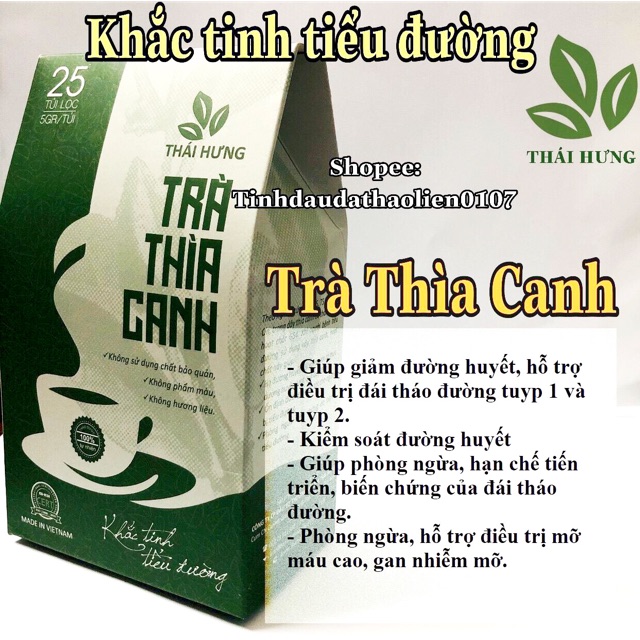 Trà thìa canh khắc tinh tiểu đường Thái Hưng, trà thảo dược thiên nhiên