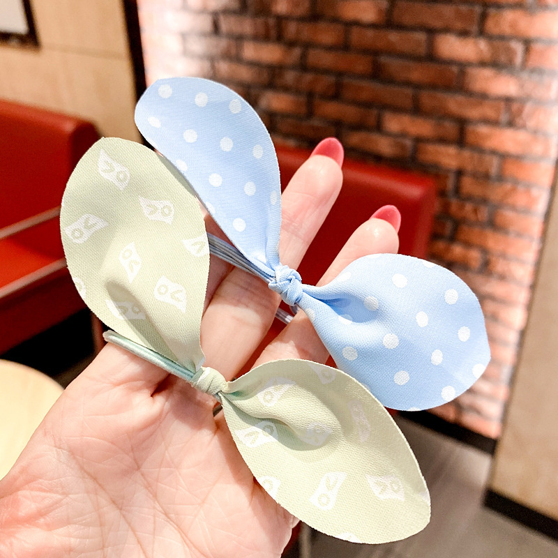 Dây buộc tóc phối nơ đơn giản nhiều màu dành cho nữ