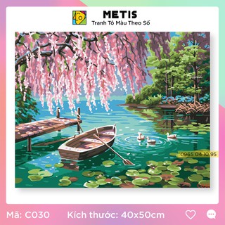 Tranh tô màu số hoá METIS Tranh phong cảnh Hồ Nước C030