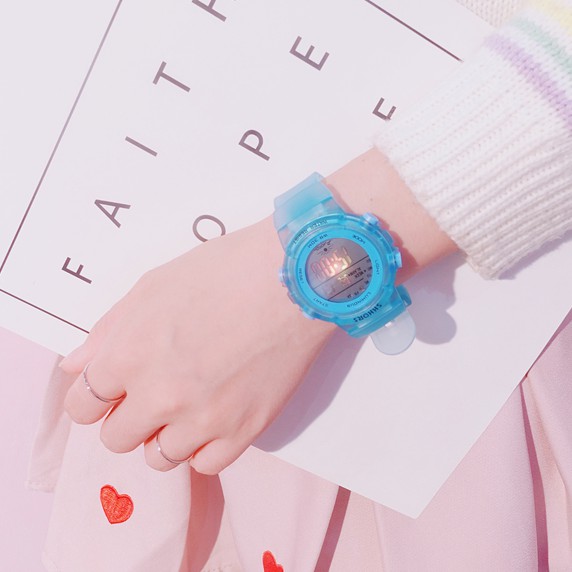 [Size nhỏ] Đồng hồ nữ thể thao Shhors hàng chính hãng dây cao su trong | BigBuy360 - bigbuy360.vn