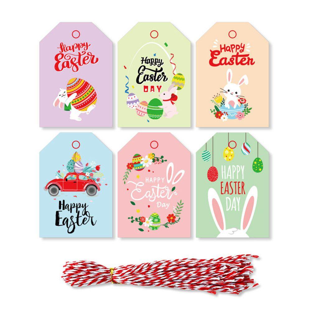 Set 48 Thẻ Giấy In Hình Thỏ Phục Sinh Ngộ Nghĩnh