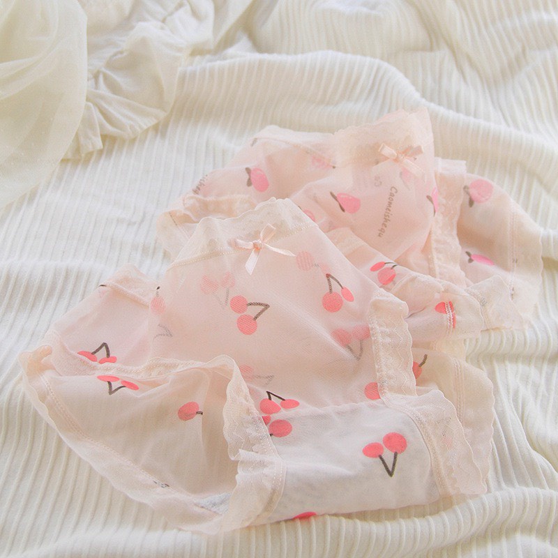 Quần Lót Ren Nữ xuyên thấu mềm mại thoáng mát phối quả gợi cảm điệu đà MÃ RENA28