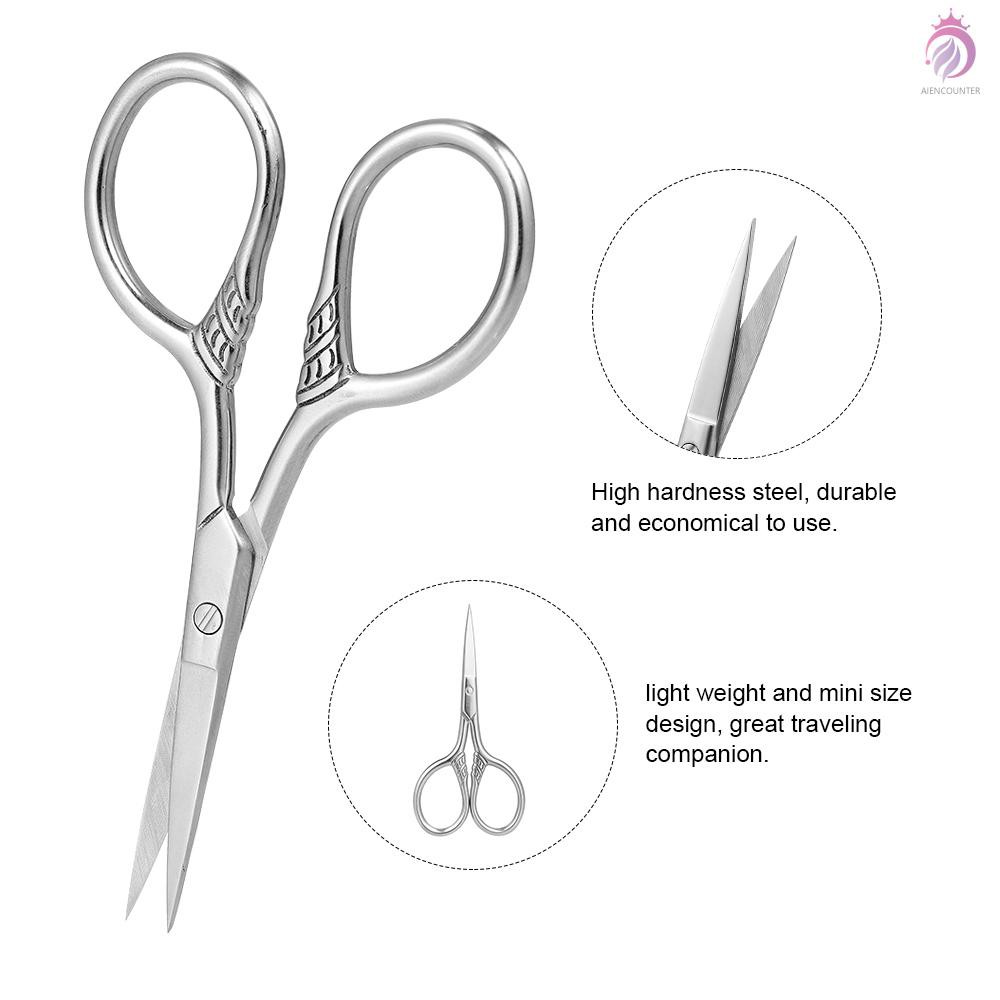 Kéo Tỉa Râu Bằng Thép Không Gỉ Mini Tiện Dụng Dành Cho Thợ Làm Tóc