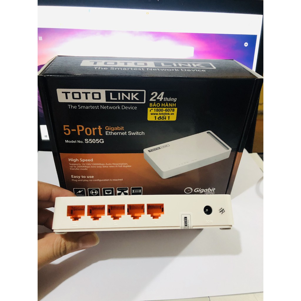 Bộ Chia Mạng 5 Cổng Gigabit Totolink S505G – Hàng Chính Hãng