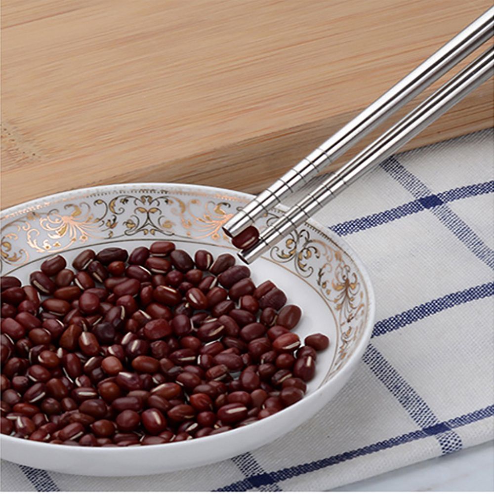 Đũa ăn bằng thép không gỉ bền bỉ có thể tái sử dụng phong cách Trung Hoa