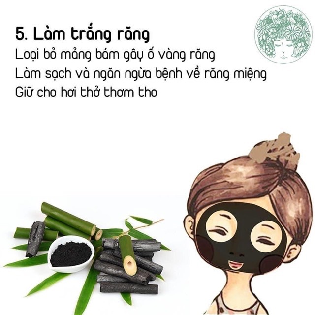 100gr Bột than tre hoạt tính Organic - trắng răng & thải độc tố cho da , cửa hàng làm đẹp handmade