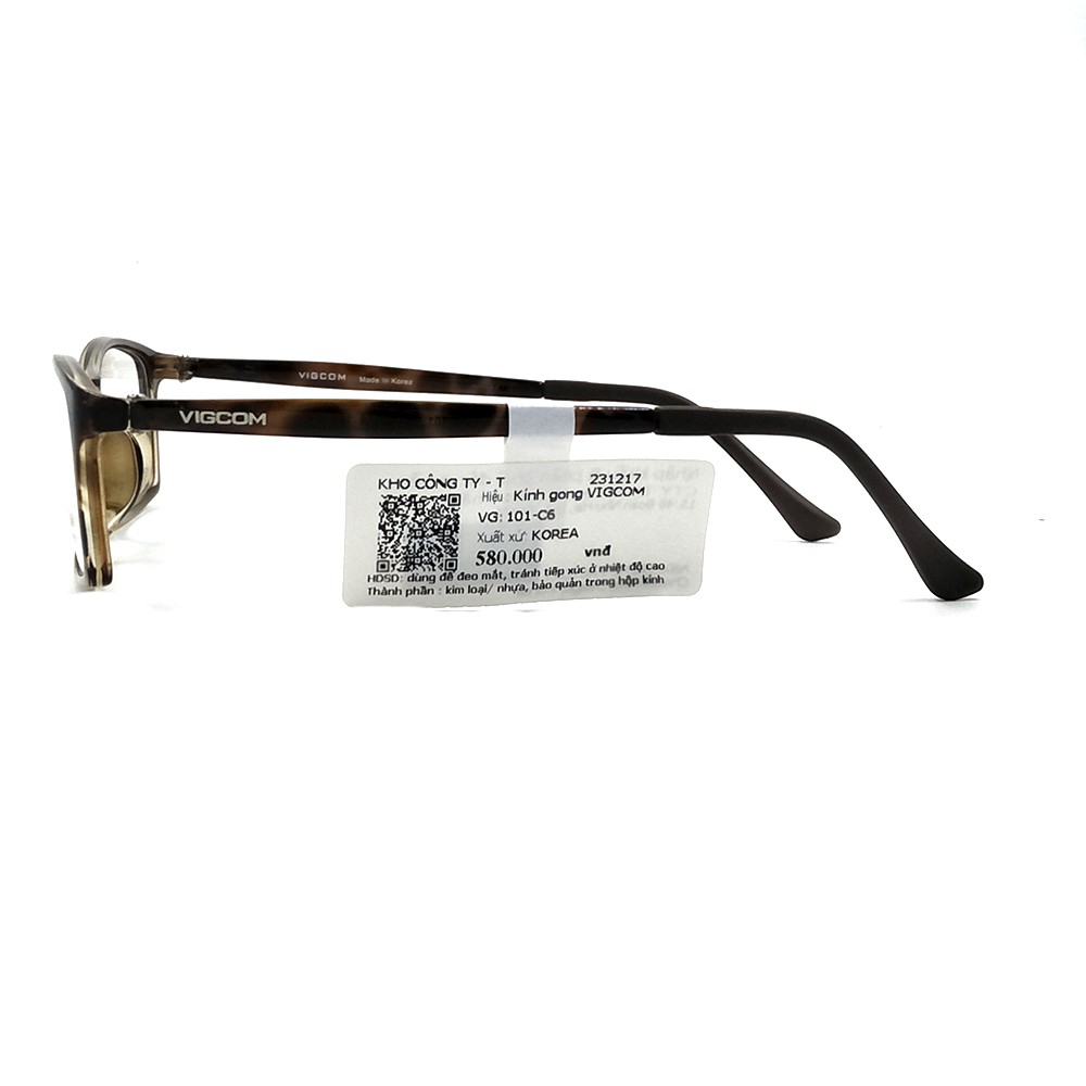 Gọng kính chính hãng nam nữ Vigcom VG102 C4 màu sắc thời trang ,thiết kế dễ đeo bảo vệ mắt