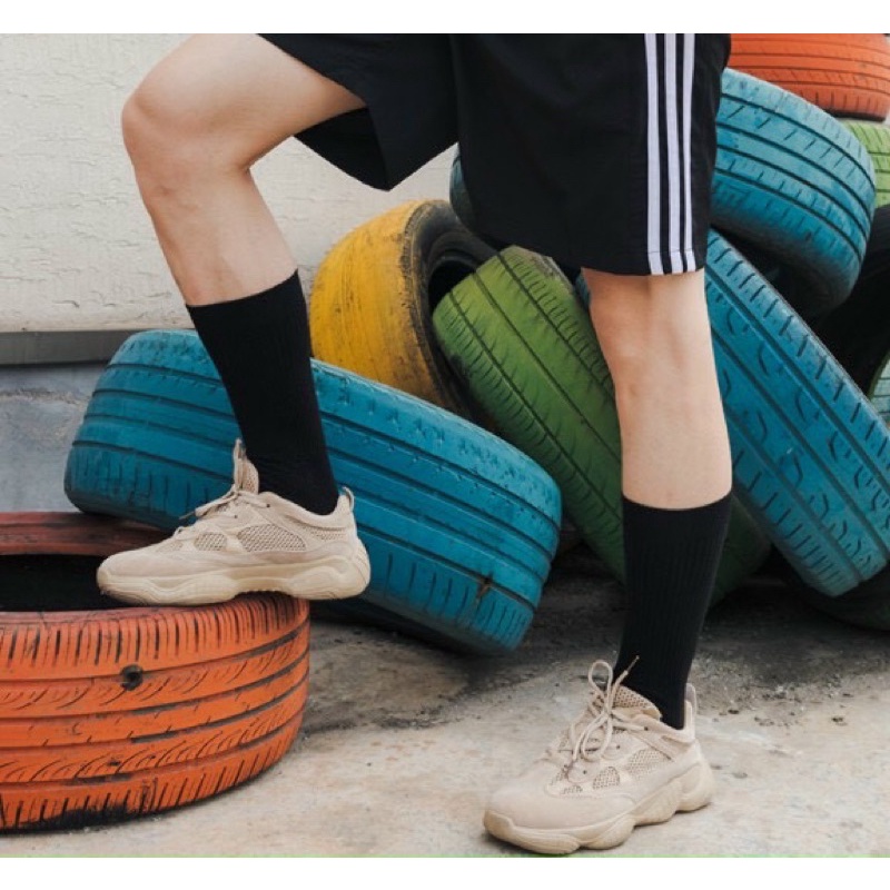 Set 2 Đôi Tất Trơn Bắp Hàn Quốc vải cotton kháng khuẩn hàng loại 1 bao đổi trả dành cho cả nam và nữ