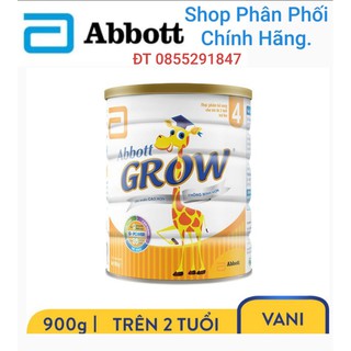 Sữa bột abbott grow 4 g-power vani 900g. date 2022
