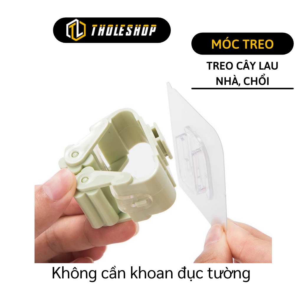 Móc Treo Cây Lau Nhà - Móc Dán Tường Giữ Chổi, Bàn Chải, Dụng Cụ Vệ Sinh Nhà Cửa 5472
