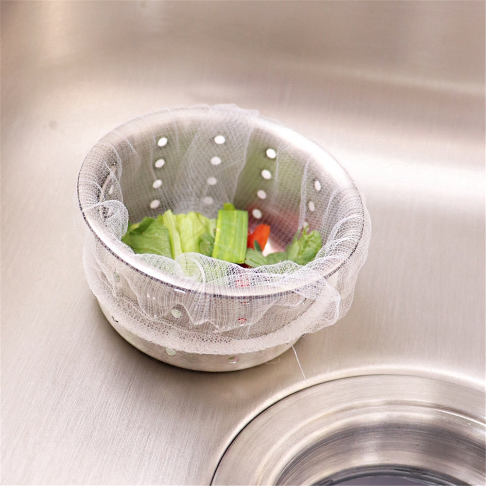 Set 100 túi lưới lọc tiện lợi dùng cho bồn rửa chén
