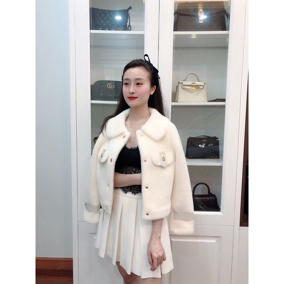 Áo Khoác Lông Nữ Cao Cấp.Áo Khoác Lông sang chảnh.Áo Khoác lông siêu xinh.