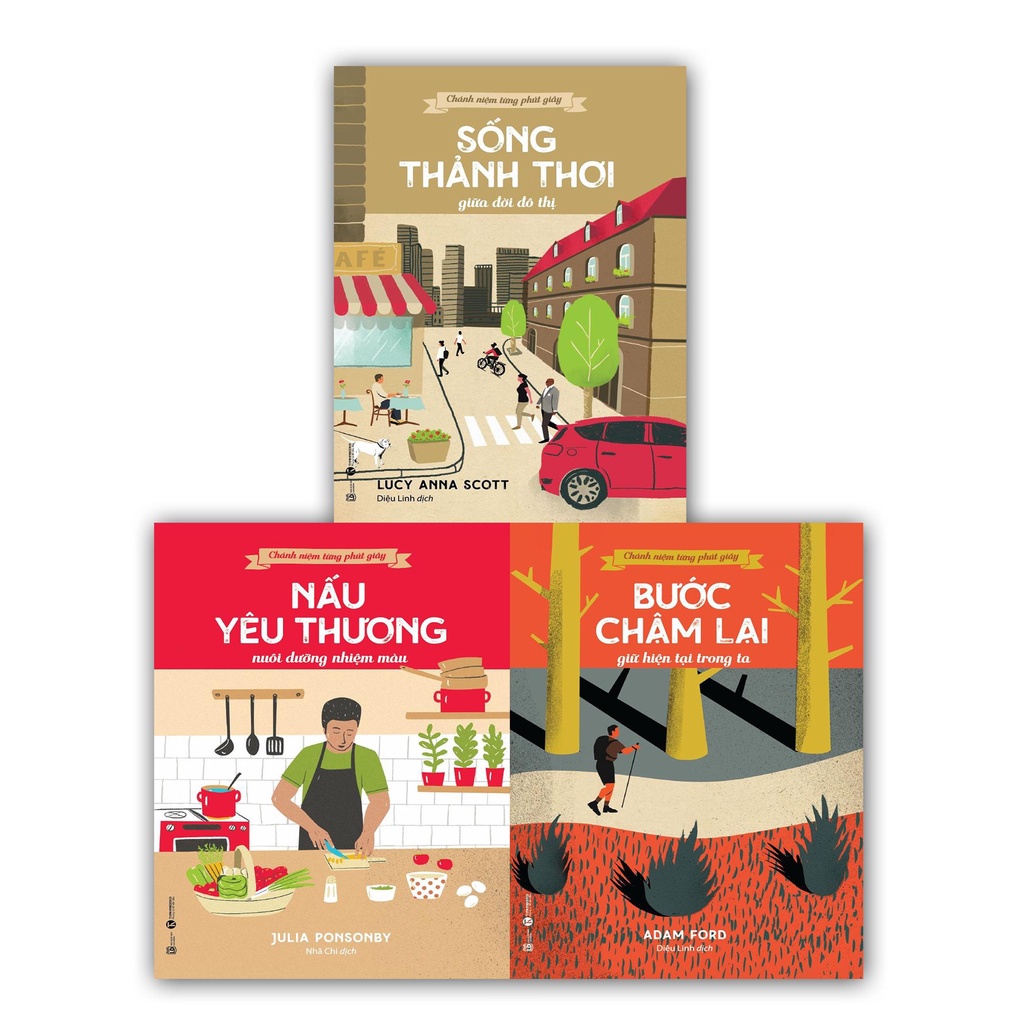 Sách - Combo Chánh niệm từng phút giây - Sống thảnh thơi giữa đời đô thị - Thái Hà Sach24h
