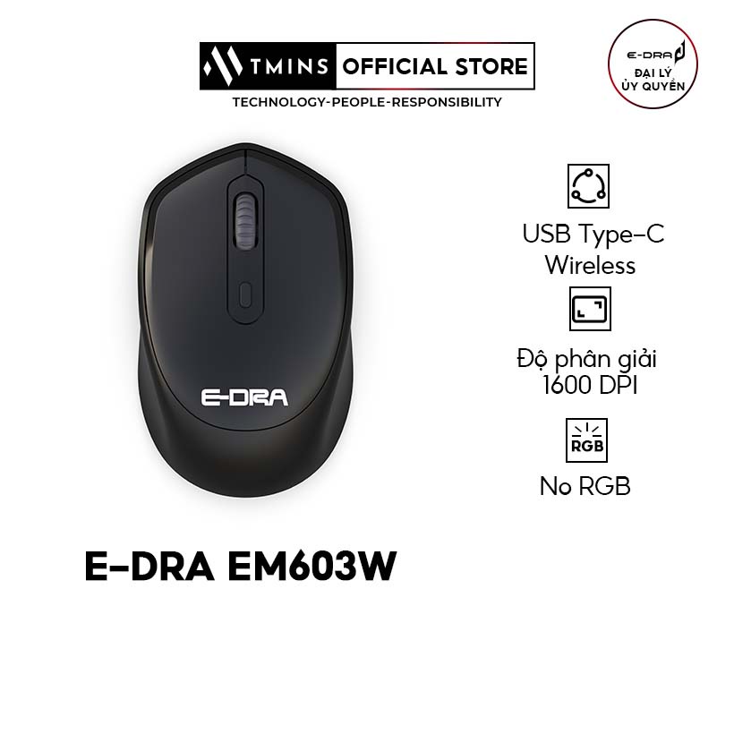 [Mã BMBAU50 giảm 10% đơn 99k] Chuột không dây Silent EDRA EM603w