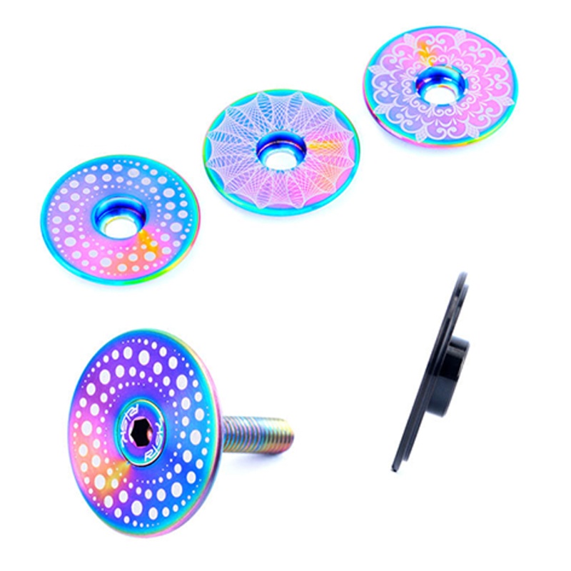 Nắp Đậy Cổ Xe Đạp Bằng Hợp Kim Titan Nhẹ + Ốc Vít M6X30Mm