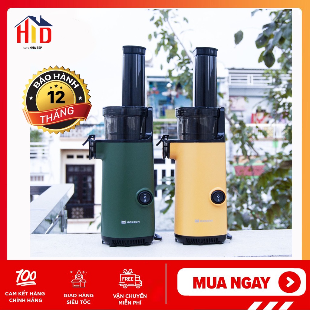 Máy ép chậm mini MOKKOM MK-SJ001 Siêu Kiệt Bã, Gọn Nhẹ (Nhiều Màu)