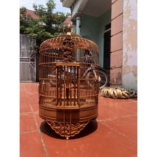 Lồng chim Hoạ Mi đục tích bát mã siêu đẹp