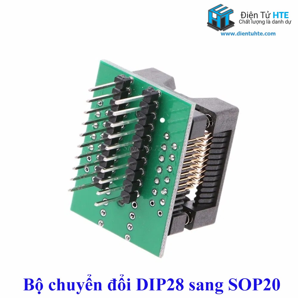 Socket chuyển đổi SOP20 SOIC20 sang DIP28 [HTE Quy Nhơn CN2]