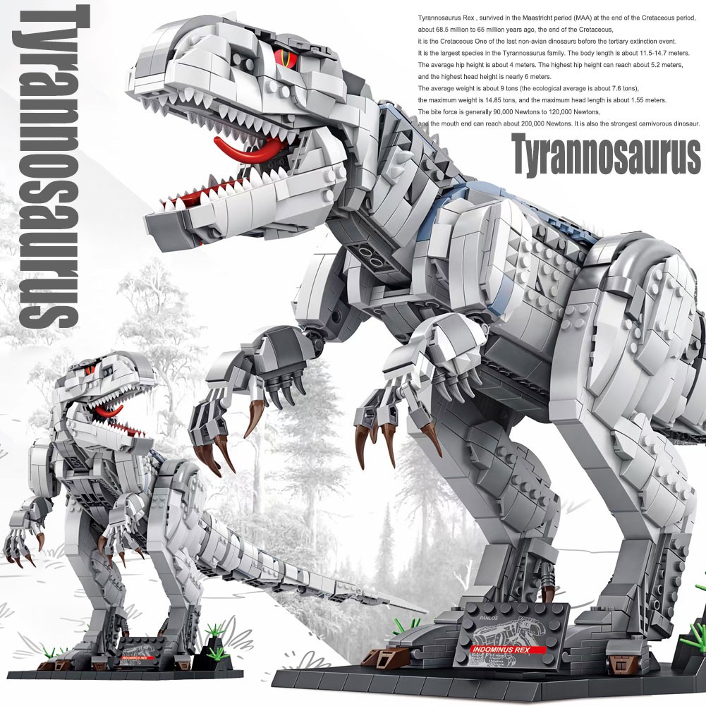 Bộ lắp ghép Lego Dinosaur World Jurassic Park Indominus Rex 2108 PCS No.611002 cao 24cm - Lego Khủng Long T-Rex