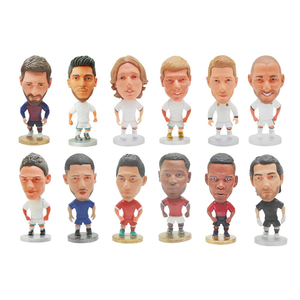 2.5inch Football Star Ronaldo Messi Neymar Pogba Soccer Player Doll Figurine Toy