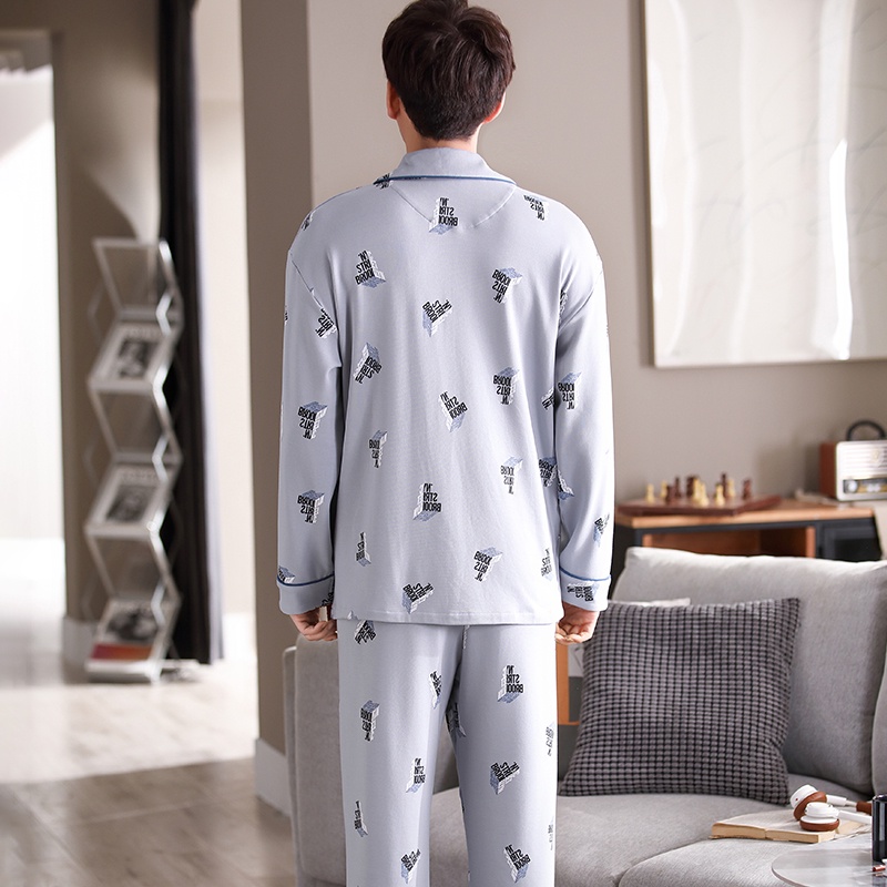 {ẢNH CHỤP THẬT} Đồ bộ Pijama đồ ngủ nam cao cấp sọc caro phong cách Hàn Quốc ...