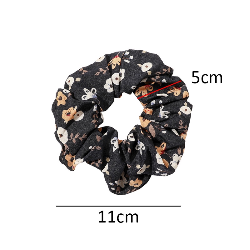 1 Dây Buộc Tóc Cao Su Co Giãn In Họa Tiết Hoa Thanh Lịch Cho Nữ