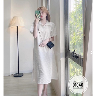 Bigsize Đầm cổ trụ D1040