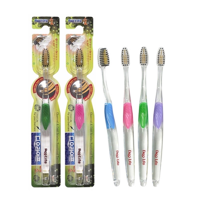 Bàn chải đánh răng Deo Life Crystal Nano Charcoal Gold