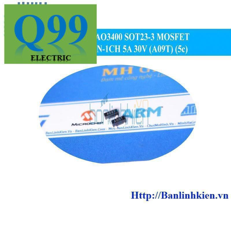 [Giá rẻ] [Q99] [Minh Hà] AO3400 SOT23-3 MOSFET N-1CH 5A 30V (A09T) (5c) zin HD1