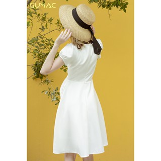 Đầm nữ phối nơ cách điệu GUMAC MS08996_TRANG