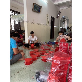 Lồng đèn tim nhiều màu có sẵn 20cm