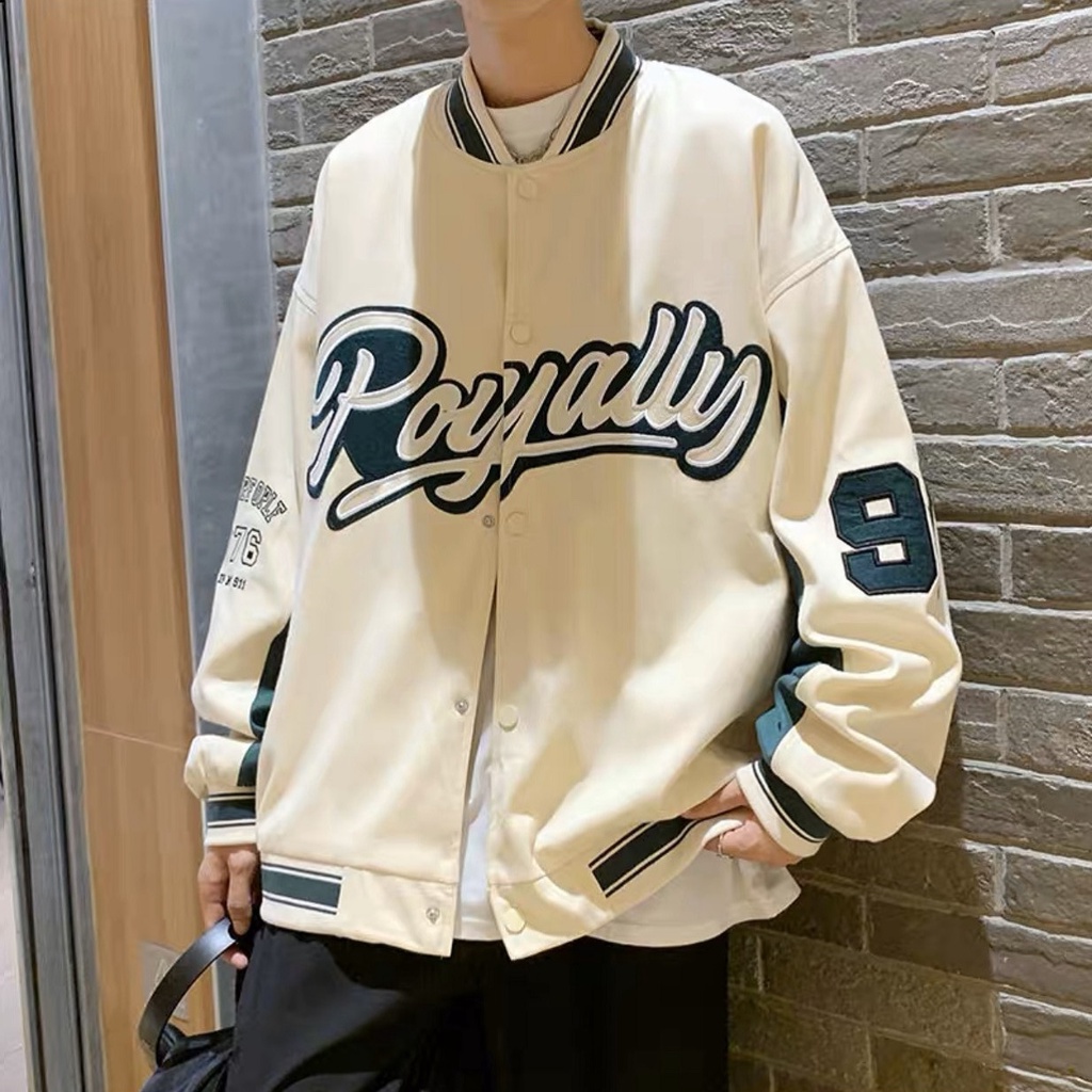 Áo Khoác Bomber Nam Nữ Hàng Xuất Khẩu 2 Lớp Chất Kaki Chữ In Siêu Nét From To Rộng Unisex Mùa Hè 2 Màu Đen, Be_ROYALL