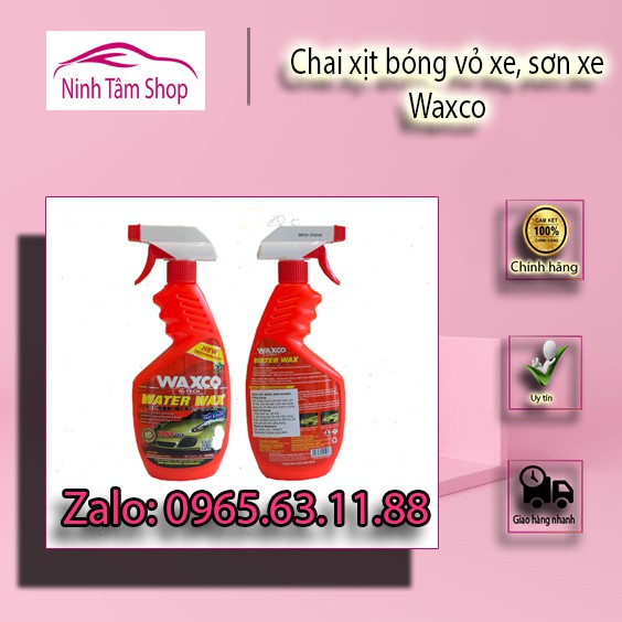 Chai xịt bóng vỏ xe, sơn xe ( nk Malaysia ) Waxco